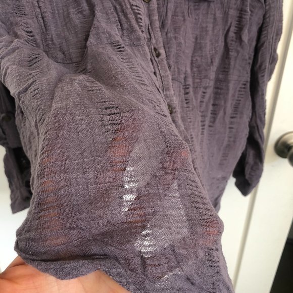 Free People linen button down top - Picture 2 of 4